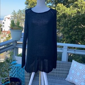 American Apparel woven knit sweater black M/L